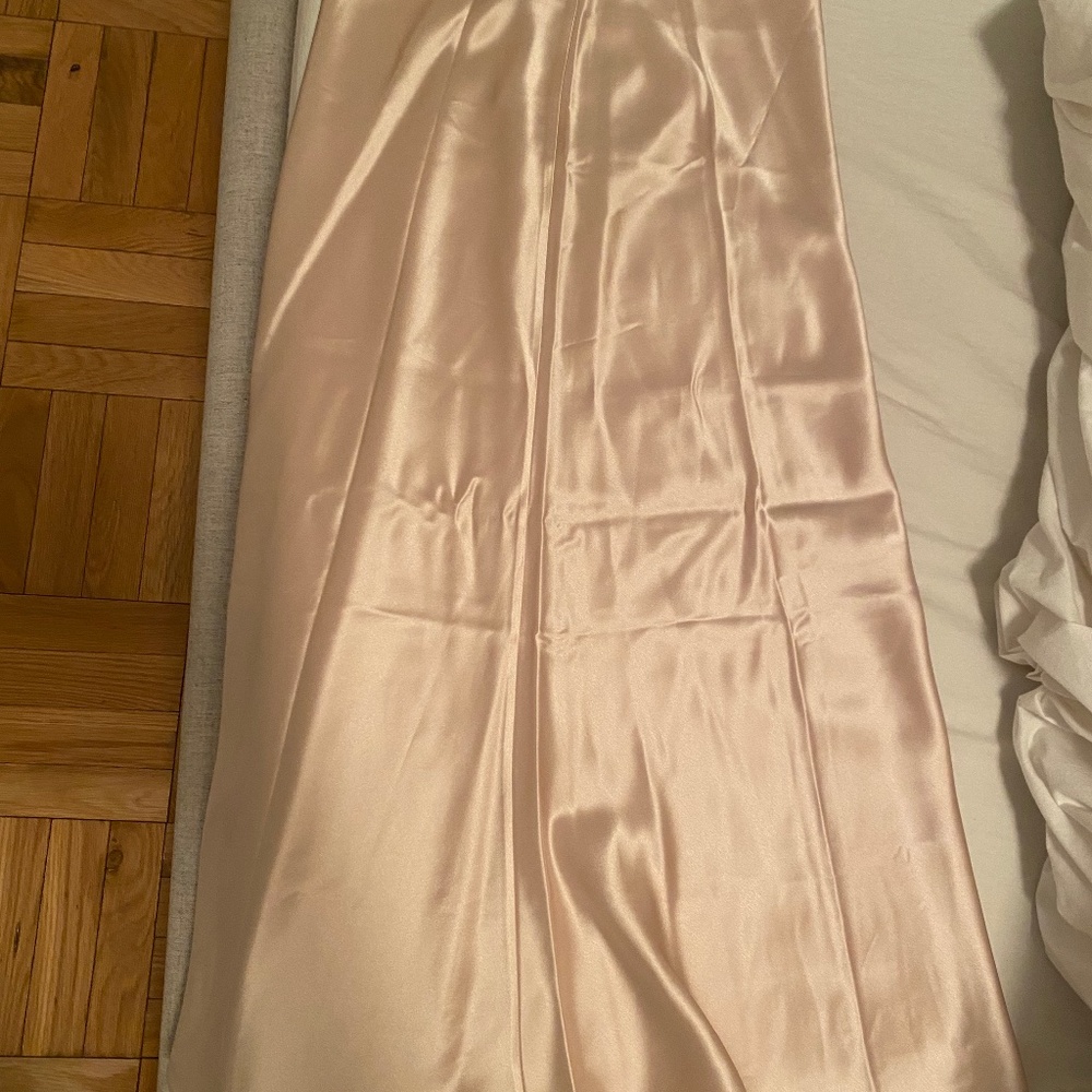 Totem Champagne silk skirt